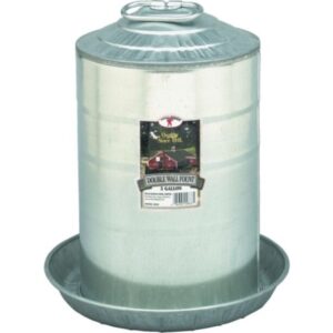 Double Wall Metal Poultry Fountain Medium Size for Chicken Water