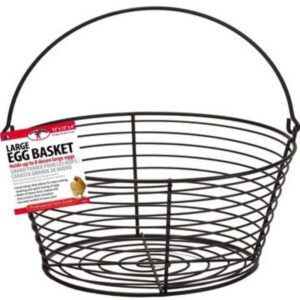 Little Giant Black Metal Egg Basket for Chicken Eggs Collecting
