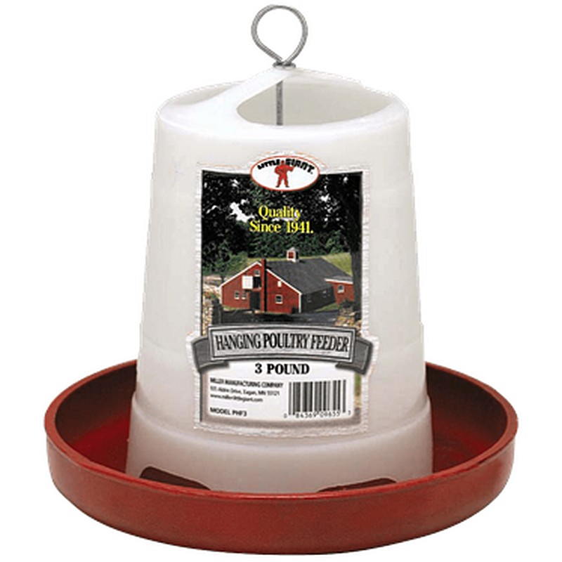 Plastic Hanging Poultry Chicken Feeder 3 lb