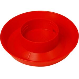 Screw On Poultry Waterer Base Red 1 qt for Chickens