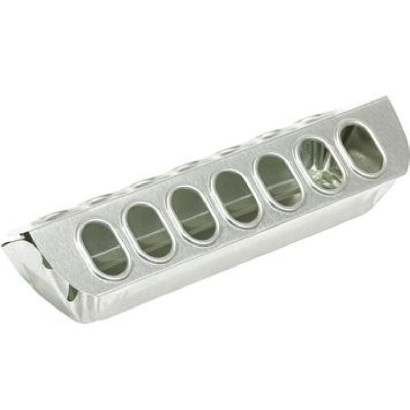 Slide Top Chicken Feeder Galvanized Steel 12