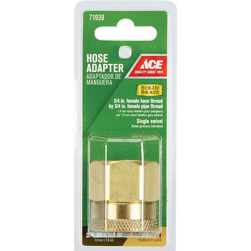 Ace Brass Hose Adapter 3/4 FHT X 3/4 FPT