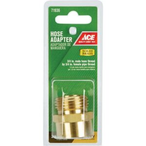 Ace Brass Hose Adapter 3/4 MHT X 3/4 FPT