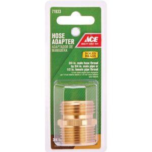 Ace Brass Hose Adapter 3/4 MHT X 3/4 MPT X 1/2 FPT
