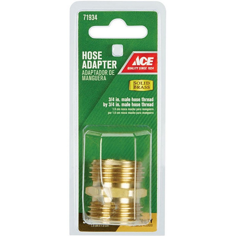 Ace Brass Hose Adapter 3/4 MHT X 3/4 MPT
