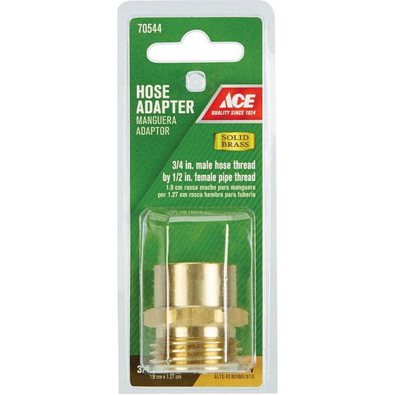 Ace Brass Hose Adapter 3-4″ MHT X 3-4″ FPT