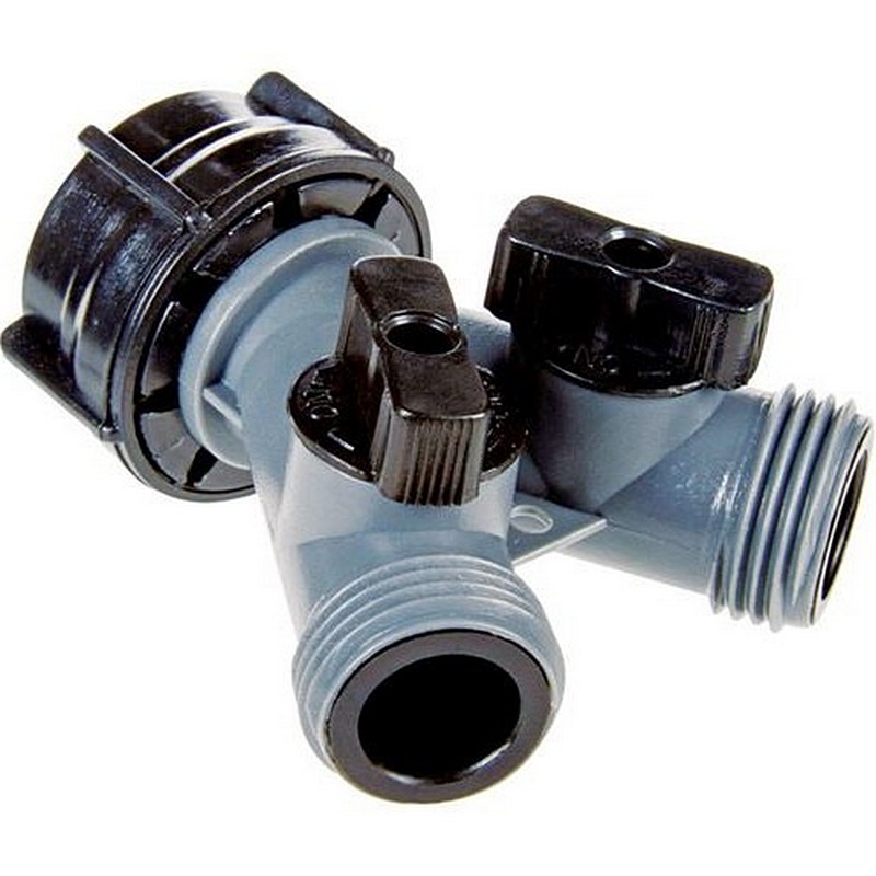 Ace Plastic Threaded Female Male 2 Way Shut Off Valve for Garden Hose
