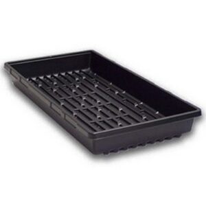 Black Plastic Open Garden Tray with Holes 11x21.5