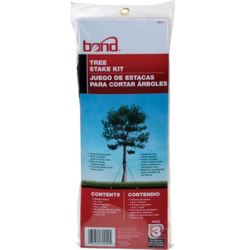 Bond Black Plastic Tree Stake Kit 15 inch