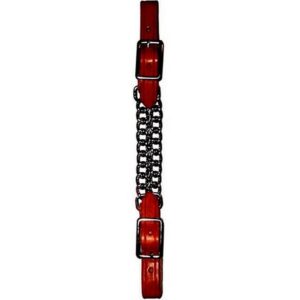 Double Leather Nickel Plated Horse Curb Chain