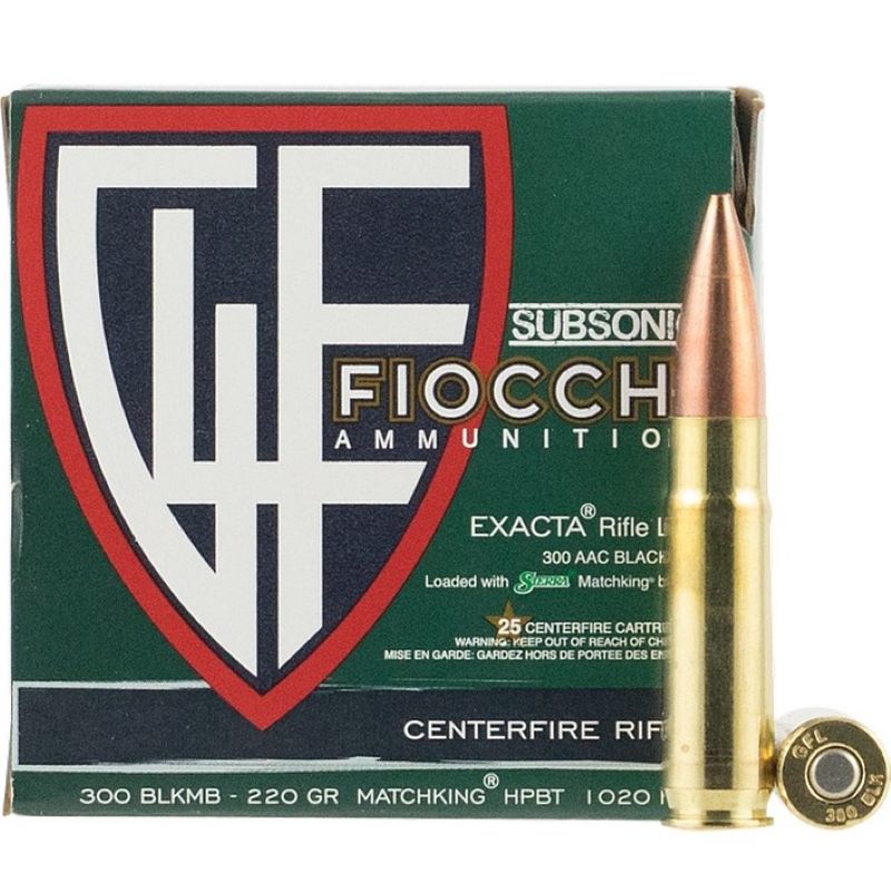 Fiocchi 300 Blackout 220 Grain 25 ct