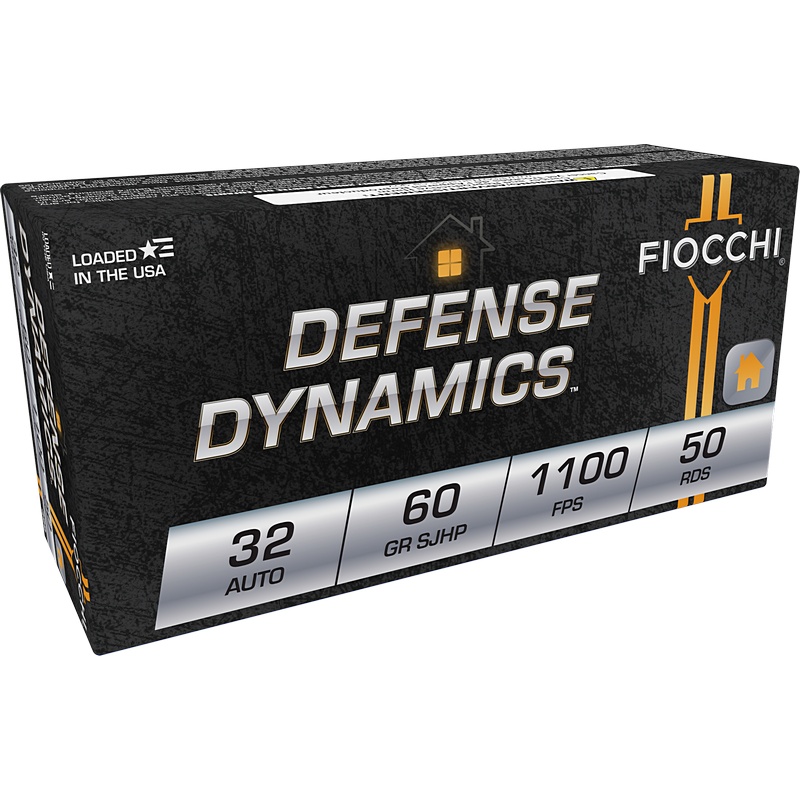 Fiocchi Defense Dynamics .32 ACP 60 Grain 50 Ct