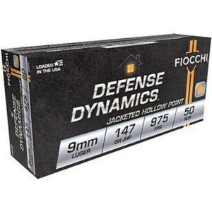Fiocchi Defense Dynamics 9mm 147 Grain JHP 50 ct