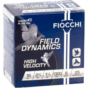 Fiocchi Field Dynamics High Velocity 16 Gauge 6 Shot 2.75" 25 ct