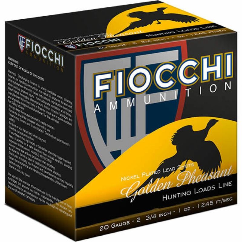 Fiocchi Golden Pheasant 20 Gauge 2.75" 7.5 Shot 25 Ct