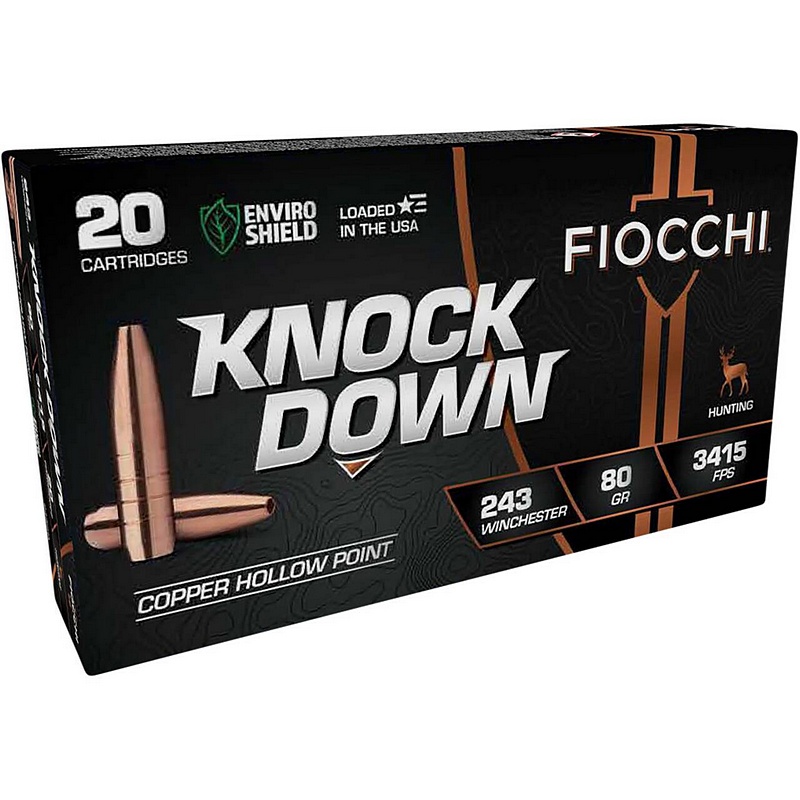 Fiocchi KnockDown 243 Winchester HP 80 Gr 20 ct