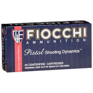 Fiocchi Shooting Dynamics .38 Super Ammunition 129 Grain 50 Ct