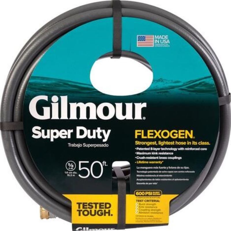 Gilmour 5/8 Super Duty Flexogen Hose Gray 50 feet