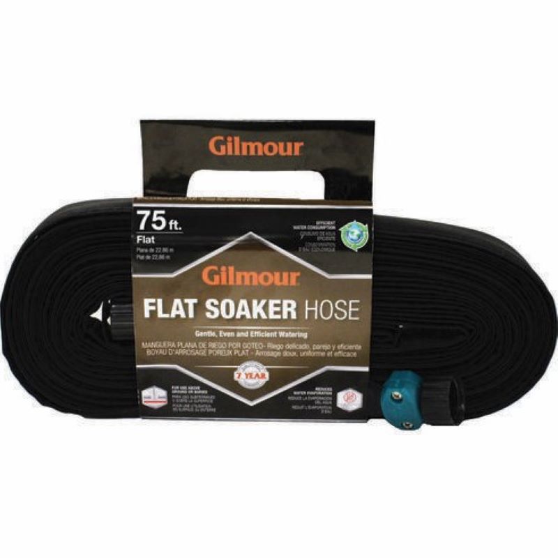 Gilmour Flat Soaker Hose with Cloth Cover Black 75 feet