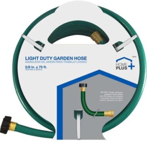 Home Plus 5/8 Light Duty Hose Green 75 foot