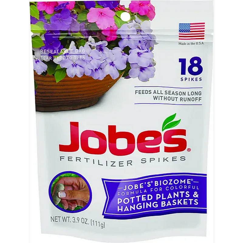 Jobes Potted Plant 8-9-12 Fertilizer Spikes 18 pk