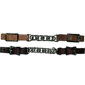 Leather Double Twisted Chain Horse Curb