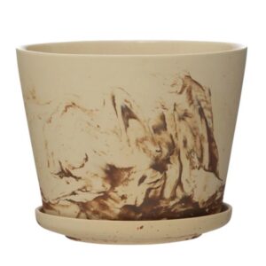 Marble Stoneware Planter Saucer