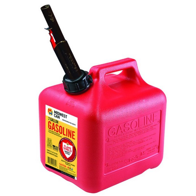 Midwest Can Quick Flow Plastic Red Gas Can 2 gal