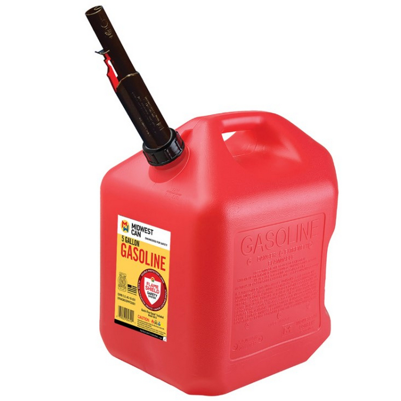 Midwest Can Quick Flow Plastic Red Gas Can 5 gal