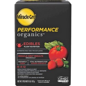 Miracle Gro Performance Organics Granules Edibles Plant Food 1 lb