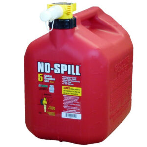 No-Spill Plastic Gas Can 5 gal