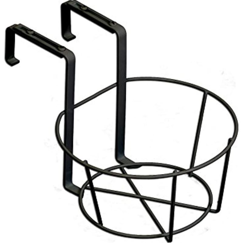 Panacea Black Steel Round Flower Pot Hanging Holder