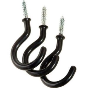 Panacea Black Vinyl Sturdy Plant Hook 2 in 3 pk
