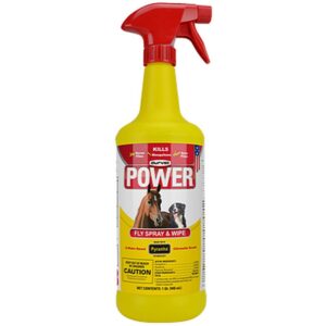 Power Fly Spray Wipe 32 oz for Horses