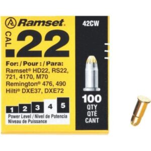 Ramset Yellow Power Load .22 100 Ct