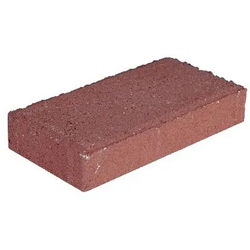 Red Charcoal Concrete Paver 2x4x8 inch