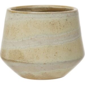 Stoneware Marbled Beige Planter 4 in