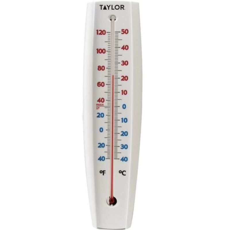 Taylor Jumbo Size White Plastic Thermometer 14.75 inch