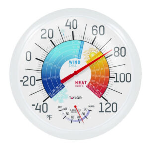 Taylor Wind Chill and Heat Index Plastic Dial Thermometer 13.25 inch
