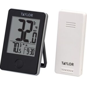 Taylor Wireless Digital Thermometer Plastic Black 7.68 inch