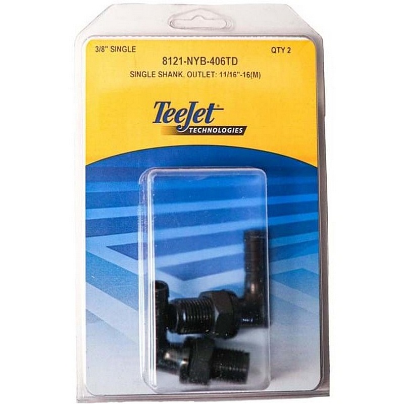TeeJet 8121-NYB-406TD Hose Barb Nozzle Body 3-8 FPT 2 ct