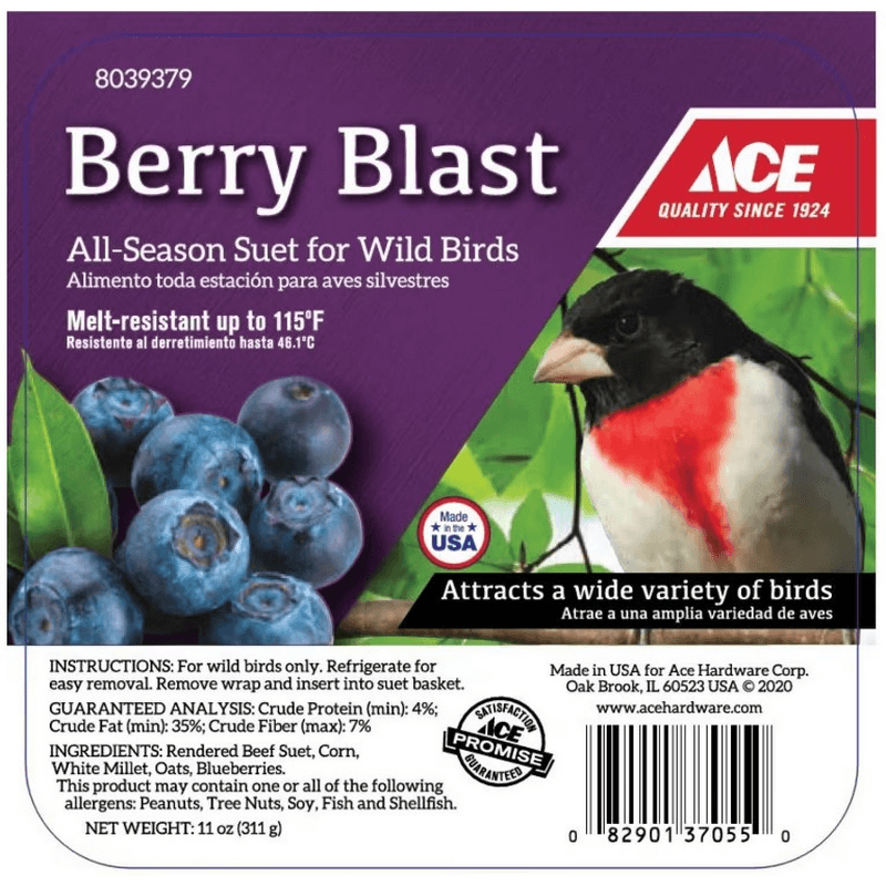Ace Berry Blast Suet Cake 11 oz