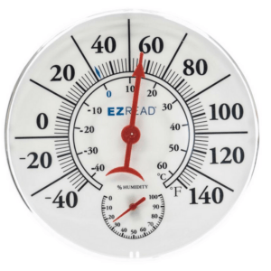 EZ Read Dial Thermometer Hygrometer 8 inch