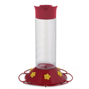 Glass Plastic Hummingbird Nectar Feeder 6 Port 30 oz