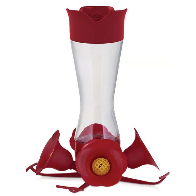 Glass Plastic Hummingbird Nectar Feeder 8 oz