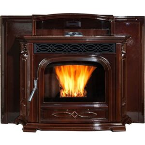 Harman Accentra 52i Pellet Insert Stove Porcelain Mahogany aka Majolica Brown