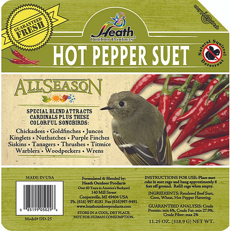 Hot Pepper Suet Cake Bird Food
