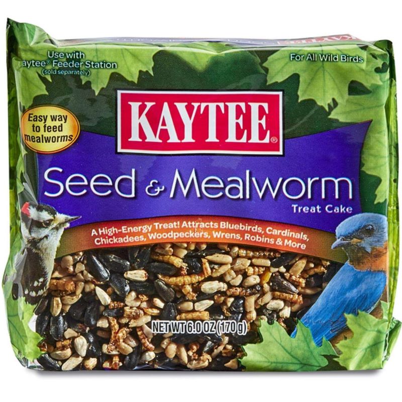 Kaytee Seed Mealworm Treat Cake for Birds