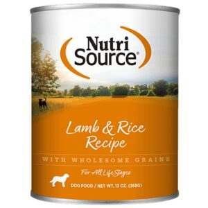 NutriSource Canned Dog Food Lamb Rice