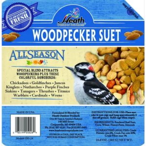Woodpecker AllSeason Suet Cake 10 oz Bird Food